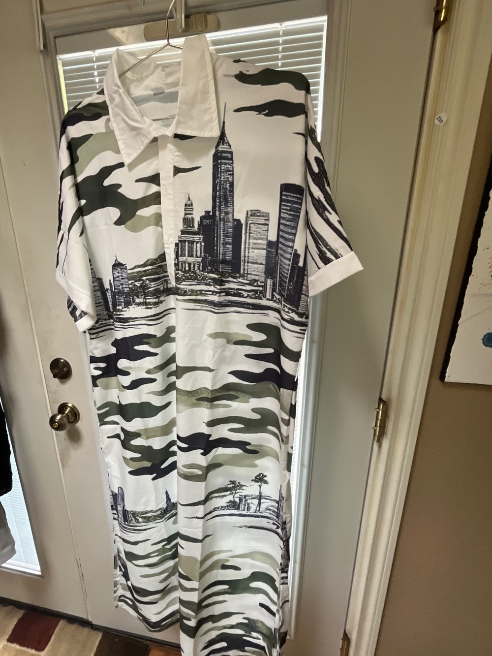 NBA White, Black &  Maxi Dress with City Skyline